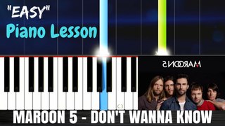 Maroon 5 - Don't Wanna Know Piano (Tutorial + Cover) with Lyrics || Synthesia Music Lesson.