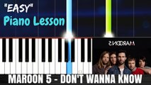Maroon 5 - Don't Wanna Know Piano (Tutorial   Cover) with Lyrics || Synthesia Music Lesson.