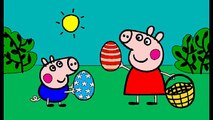 Peppa Pig Coloring Pages for Kids ► Peppa Pig Coloring Games ► Peppa and George Easter Coloring Book