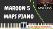 Maroon 5 - Maps Piano Tutorial Easy + Cover with Lyrics | Synthesia Piano Tutorial.
