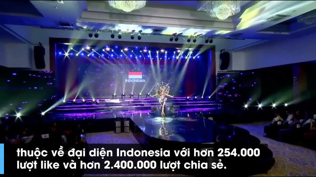 Nhầm lẫn vị trí dẫn đầu Top 15 Trang phục dân tộc giữa Việt Nam và Indonesia tại Miss Grand International 2017