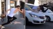 Shit Talking Dude Runs From Fight And Gets Hit By A Car