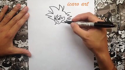 Como dibujar a goku la resurrección de freezer | how to draw goku the resurrection of freezer