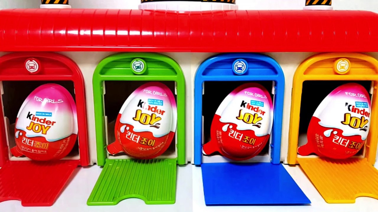Tayo Little Bus Car Garage Kinder Surprise Eggs Baby Doll Finger Family Nursery Rhymes Learn Colors