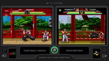 Art of Fighting (Sega Genesis vs Snes) Side by Side Comparison