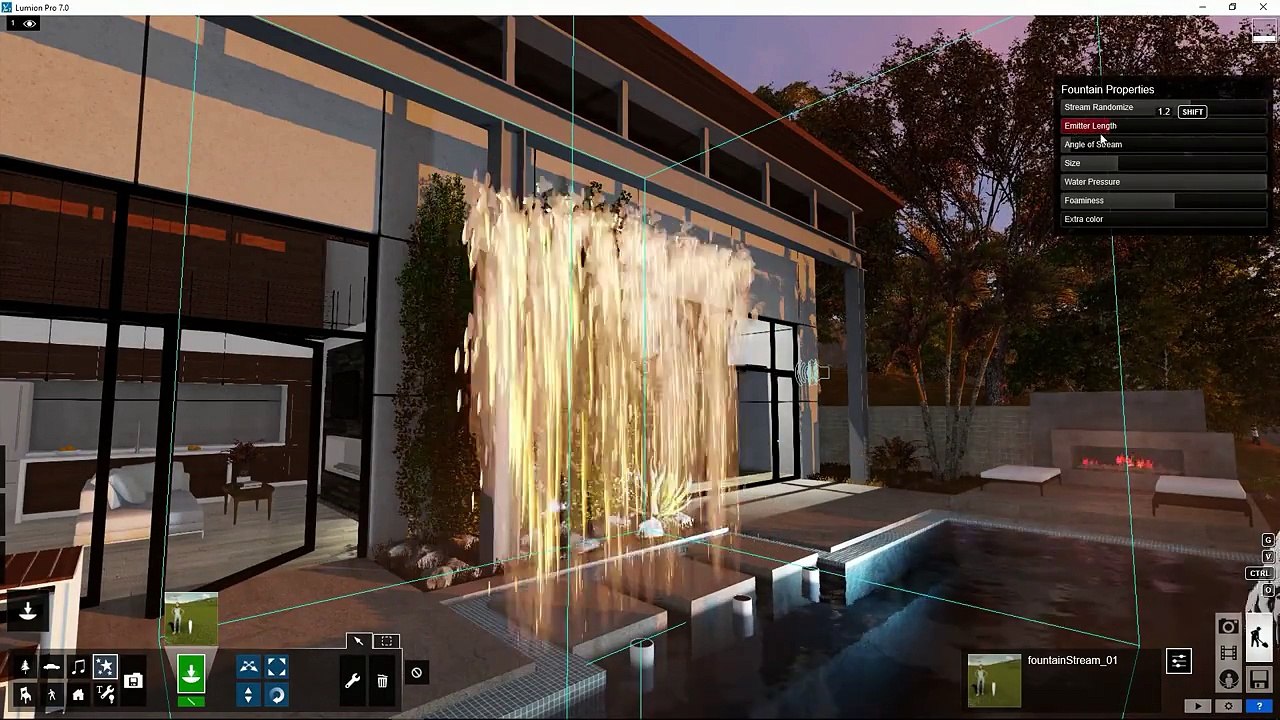 Lumion -Build Mode Objects - Add Fountains Effect Object - video ...