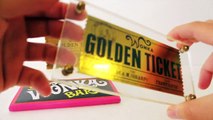 Willy Wonka Golden Ticket and Wonka Bar Replicas