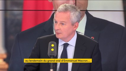Bruno Le Maire, ministre de l'Économie, confirme que la transformation de l'emploi prendra du temps, mais "ces résultats seront solides"