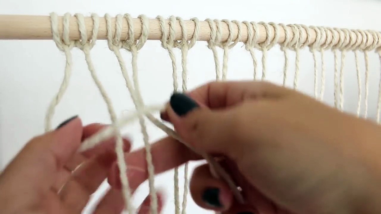 Makramee Wandvorhang * DIY * Macrame Wall Hanging [eng sub]