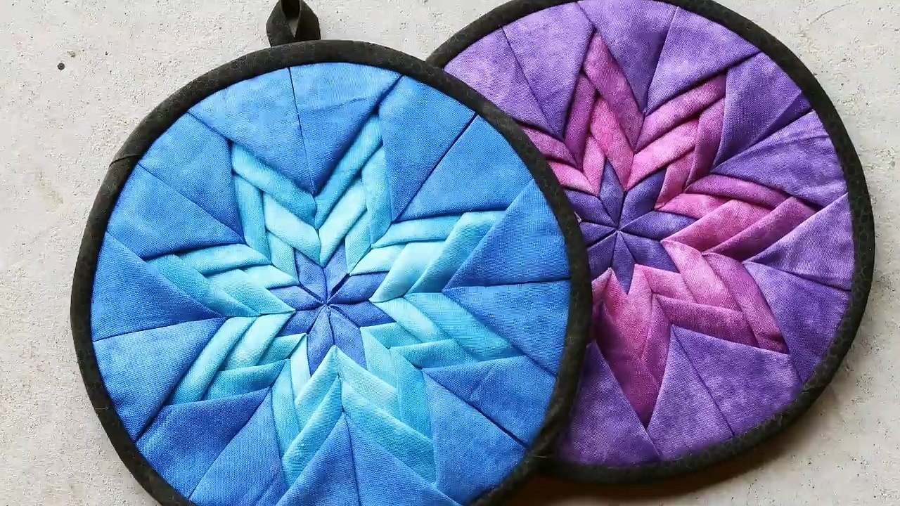 How To: Amish Folded Star Quilted Hotpad / Pot Holder Tutorial – Видео  Dailymotion