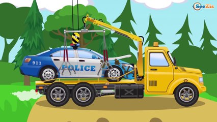 El Pequeño Tractor y el Camión infantiles - Dibujo animado de coches | La zona de construcción