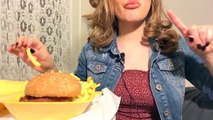 Chicken Burger, 3 Chicken Wings & Chips (ASMR (Excessive) Eating Sounds)