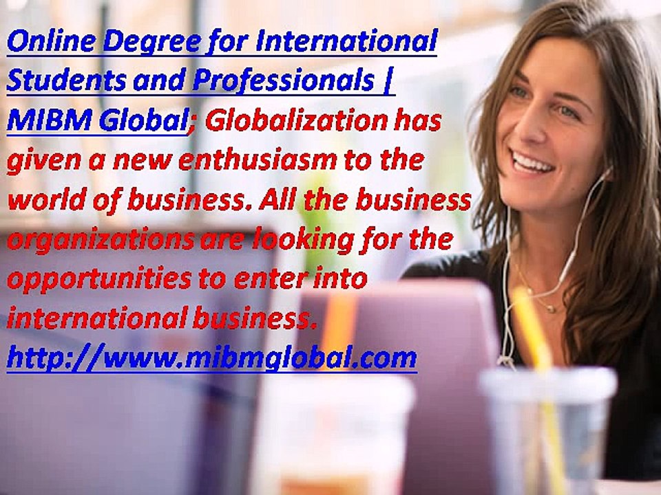 Online Degree for International Students and Professionals
