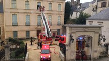 Exercice des pompiers à l’hôtel de Limur