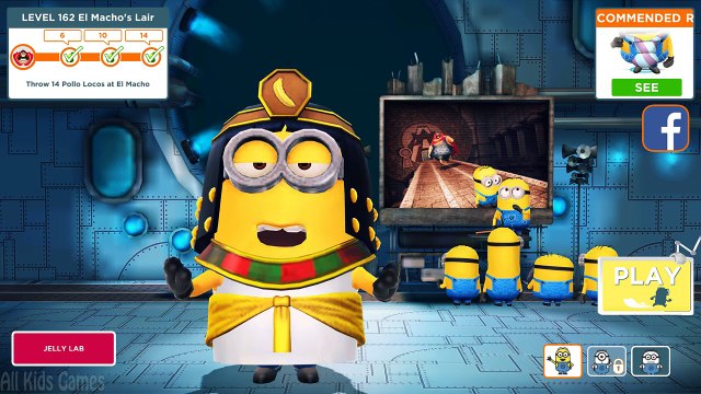 Despicable Me 2 - Minion Rush : Cleopatra Minion Vs El Macho | Throw Pollo Locos at El macho