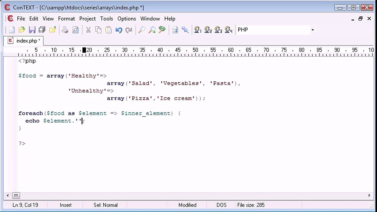 PHP Training In Jaipur|PHP Training Companies In Jaipur| for each Statement