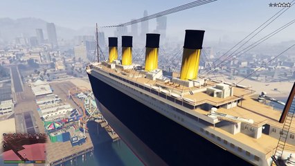 GTA 5 Mods Funny Moments - EPIC TITANIC SHIP MOD!