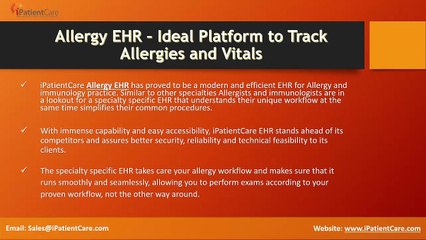 Allergy EHR – Ideal Platform to Track Allergies and Vitals
