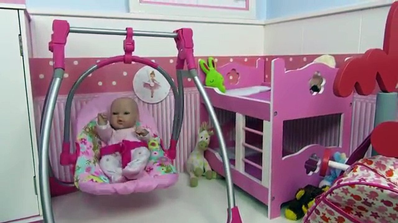 Habitación de la bebé Lucía litera, hamaca y armario para bebés de juguete  – Видео Dailymotion