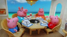 Peppa Pig en Español - Cumpleaños de Mama Pig en el Restaurant del Mar de Calico Critters Juguetes