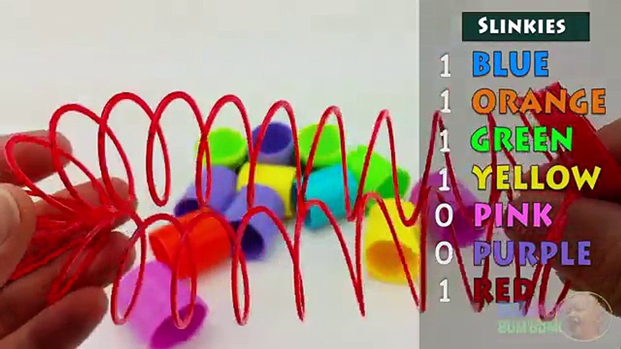 Learn Colours with Slinkies! Fun Learning Contest with Disney Cars Avengers Spongebob!