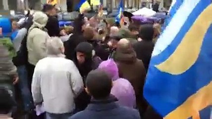 Скандал на митинге Саакашвили в Харькове