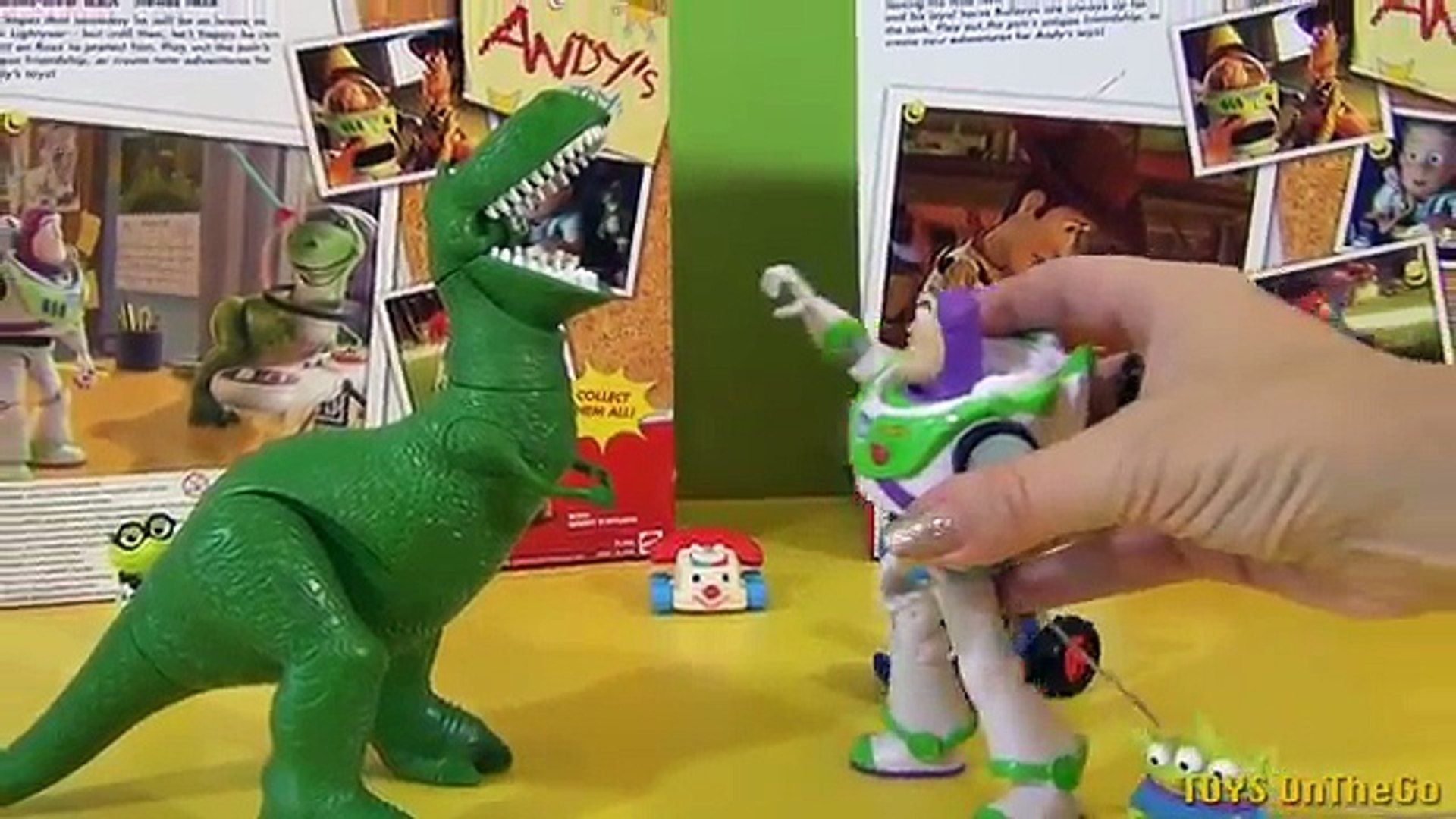 Toy Story Juguetes de Andy Woody con Bullseye y Buzz Lightyear con Rex - Juguetes de Disney – Видео Dailymotion