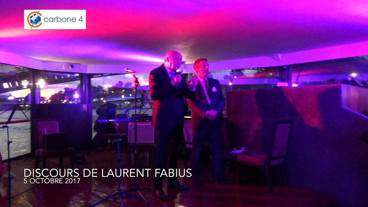 Discours de Laurent Fabius - 10 ans de Carbone 4 - 5 octobre 2017
