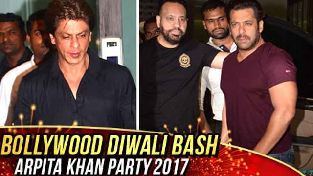 Shahrukh Khan - Salman Khan Celebrate Diwali Together At Arpita Khan's Party | Diwali 2017