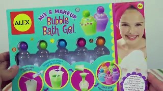 Гель для душа набор для изготовления распаковка mix and make up bubble bath gel unboxing set toy