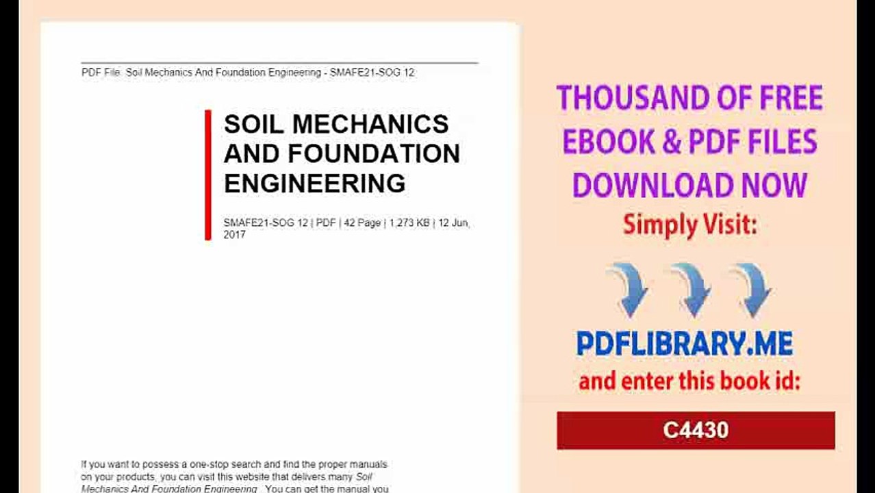 Soil Mechanics And Foundation Engineering
