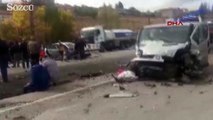 Ankara Elmadağ'da 4 araç birbirine girdi: 2 ölü, 8 yaralı