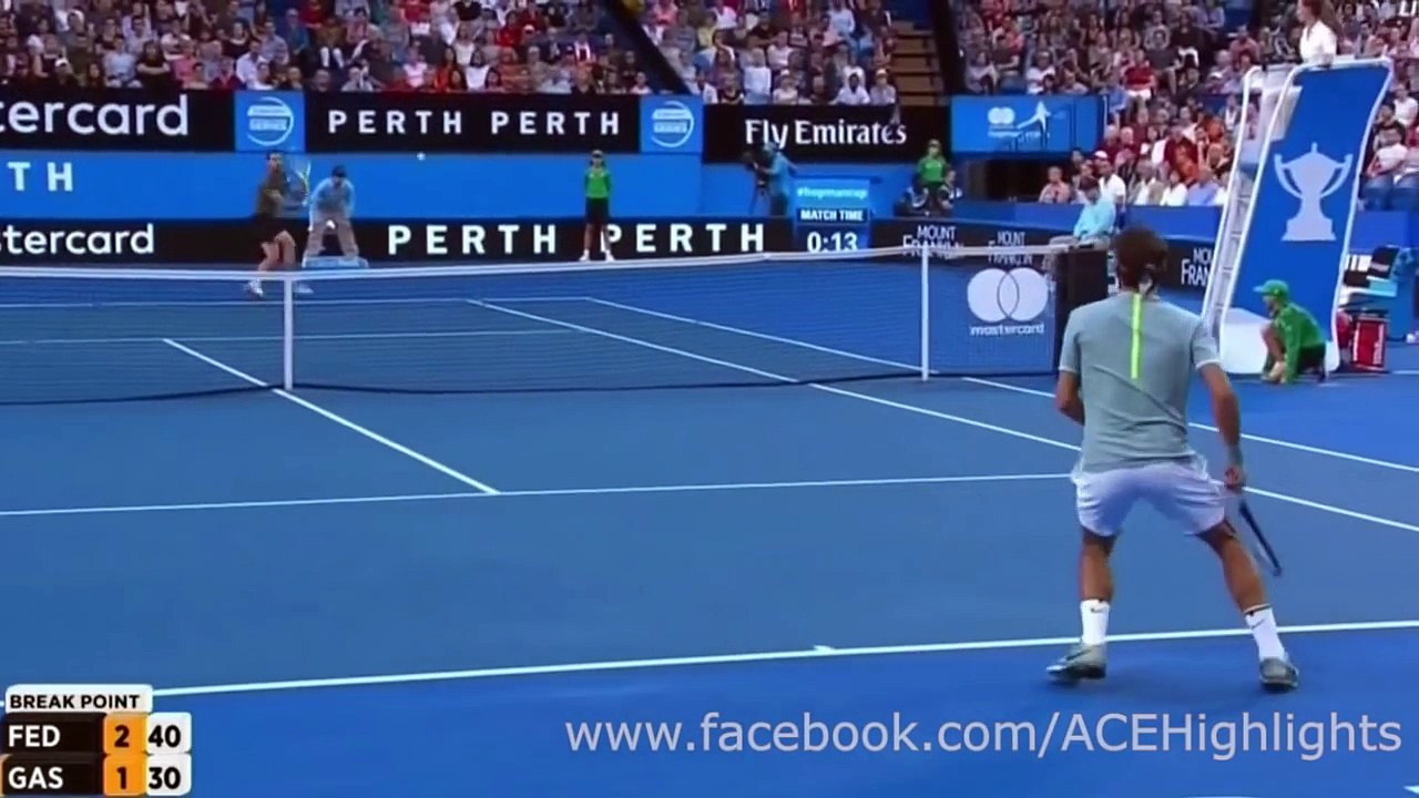 Roger Federer vs Richard Gasquet 2017 Perth Highlights HD720p50