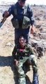 Syrian rebels captured a assad fighter in Lajat