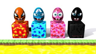 Learn Colors With Enderman From Minecraft for Children - Colorful Bad Baby Kinder Surprise for Kids