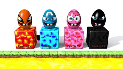 Learn Colors With Enderman From Minecraft for Children - Colorful Bad Baby Kinder Surprise for Kids