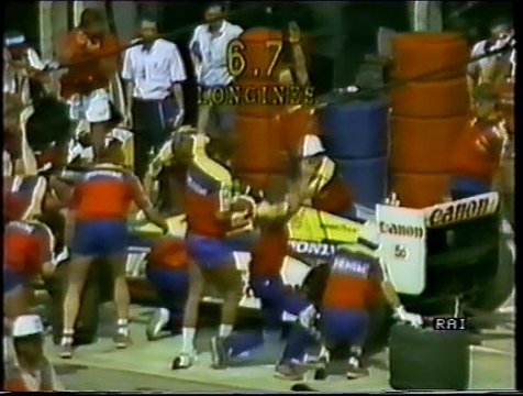 Gran Premio del Brasile 1987: Secondo pit stop di N. Piquet e Mansell e sorpasso di Prost a Mansell