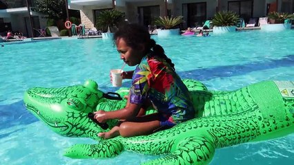 Giant Wubble Bubble Balloons Explosion In Our Pool - Family Fun | Toys AndMe
