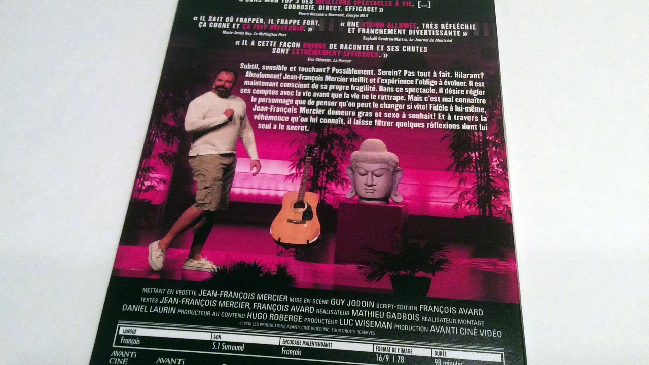 Critique du spectacle Jean-François Mercier - Subtil, Sensible, Touchant en DVD