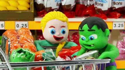 Superhero Babies Play In The Sandbox Funny Prank Hulk Spiderman Frozen Play Doh Cartoons Stop Motion