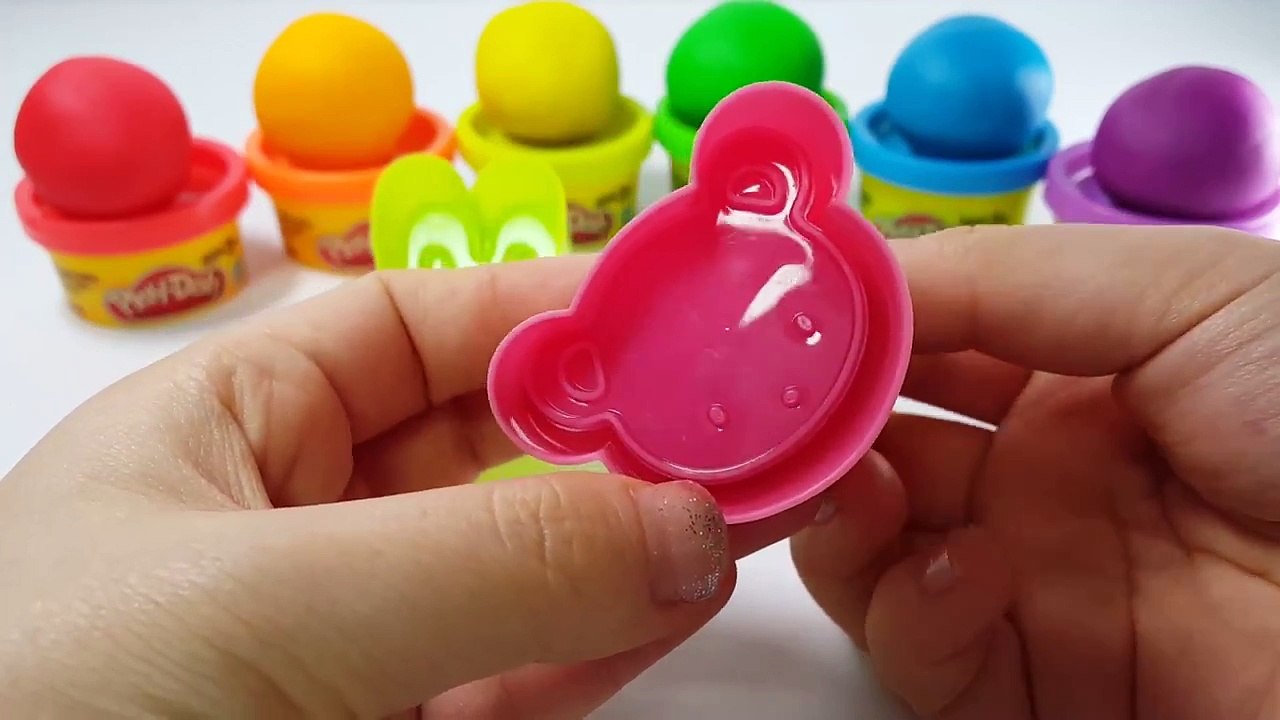 Learn Colors Play Doh Modelling Clay Animal Molds Finger Family Baby Nursery Rhymes For Kids