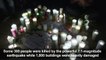 Candle tributes for quake victims in Mexico