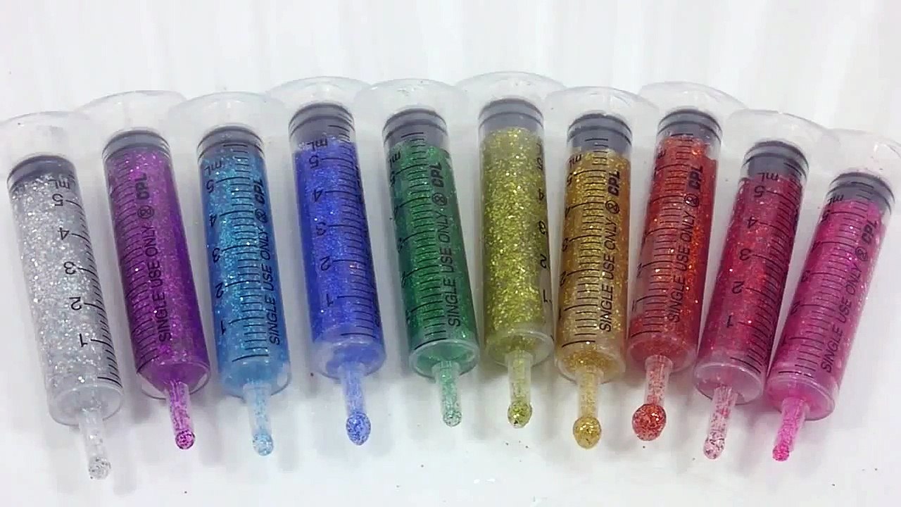 DIY How To Make Colorful Glitter Clay Slime Learn Colors Clay Slime Toys DIY