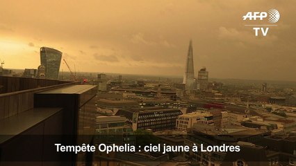 Tempête Ophelia: ciel jaune à Londres