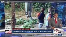 Indiana father upset over Halloween display his child saw on field trip that to him resembles a lynching
