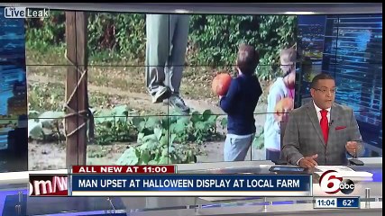 Indiana father upset over Halloween display his child saw on field trip that to him resembles a lynching