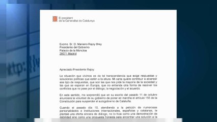 El gobierno emplaza a Puigdemont a negociar en el Congreso