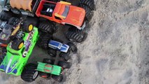 RC Monster Truck CRUSHES Toy Monster Trucks!