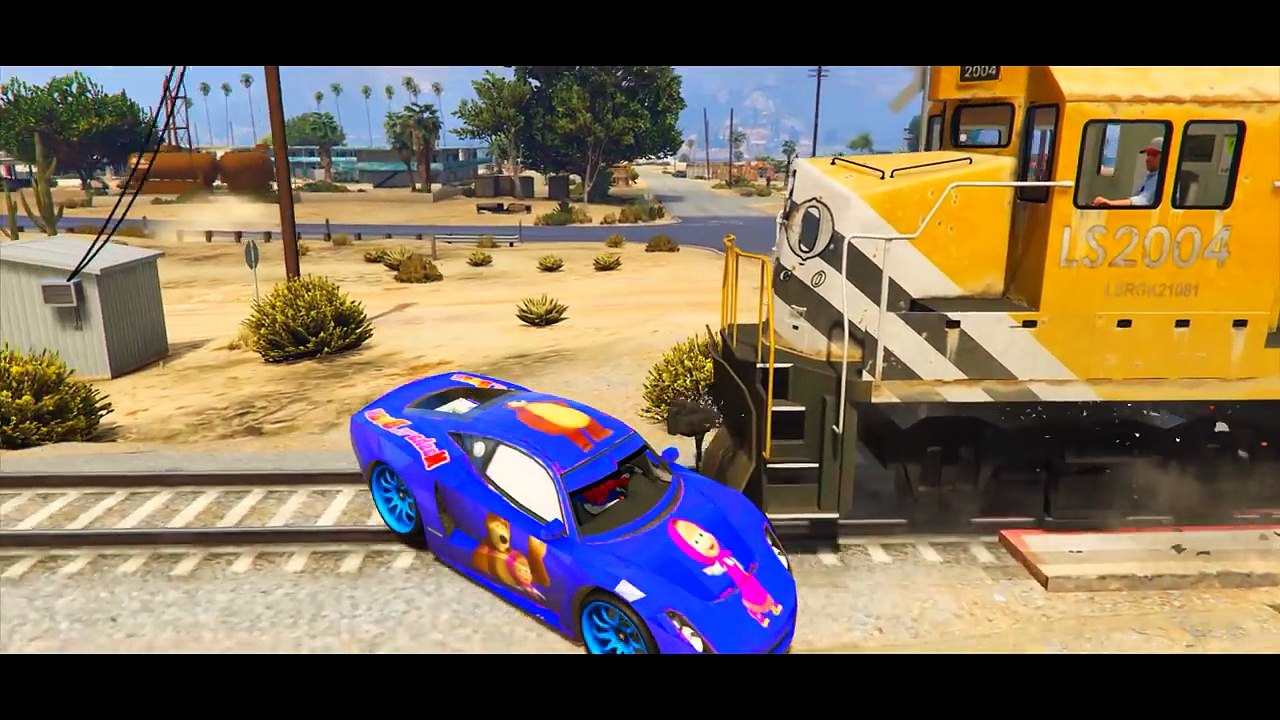 Joker throws McQueen Under Train - Spiderman Saves his Mcqueen- Cartoon and Train