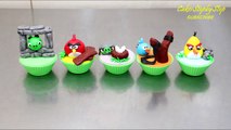 ANGRY BIRDS Cupcakes How To Make Funny Cake Toppers for KIDS by CakesStepbyStep
